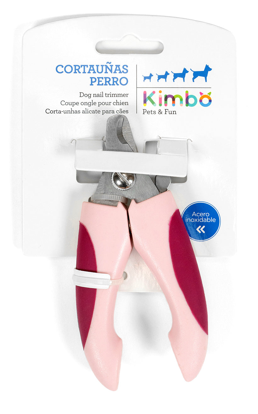 Clește de unghii Kimbo pentru câini, din oțel inoxidabil, cu mâner ergonomic antiderapant