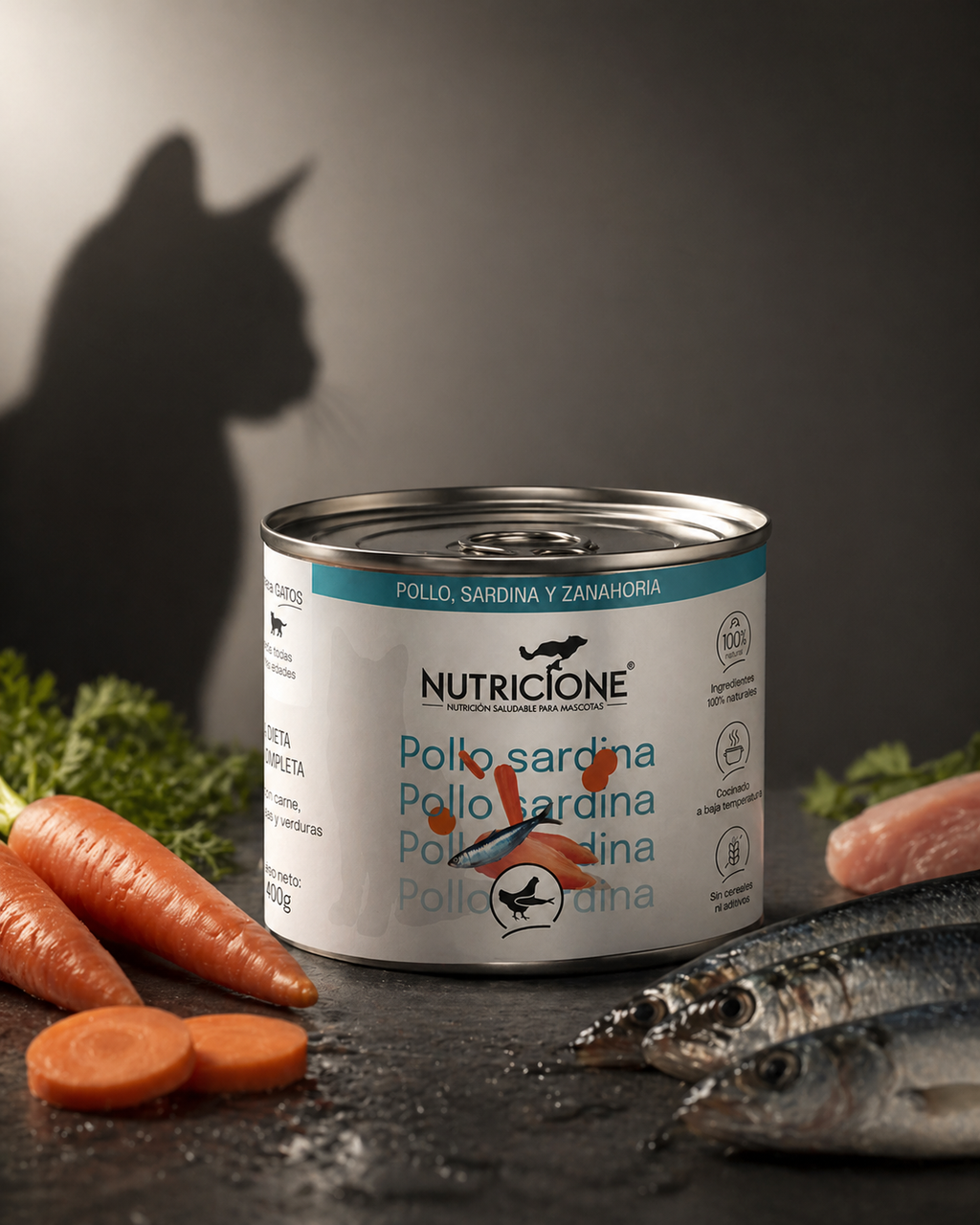 Wet Cooked Chicken-Sardine Food | Chicken-Sardine Can