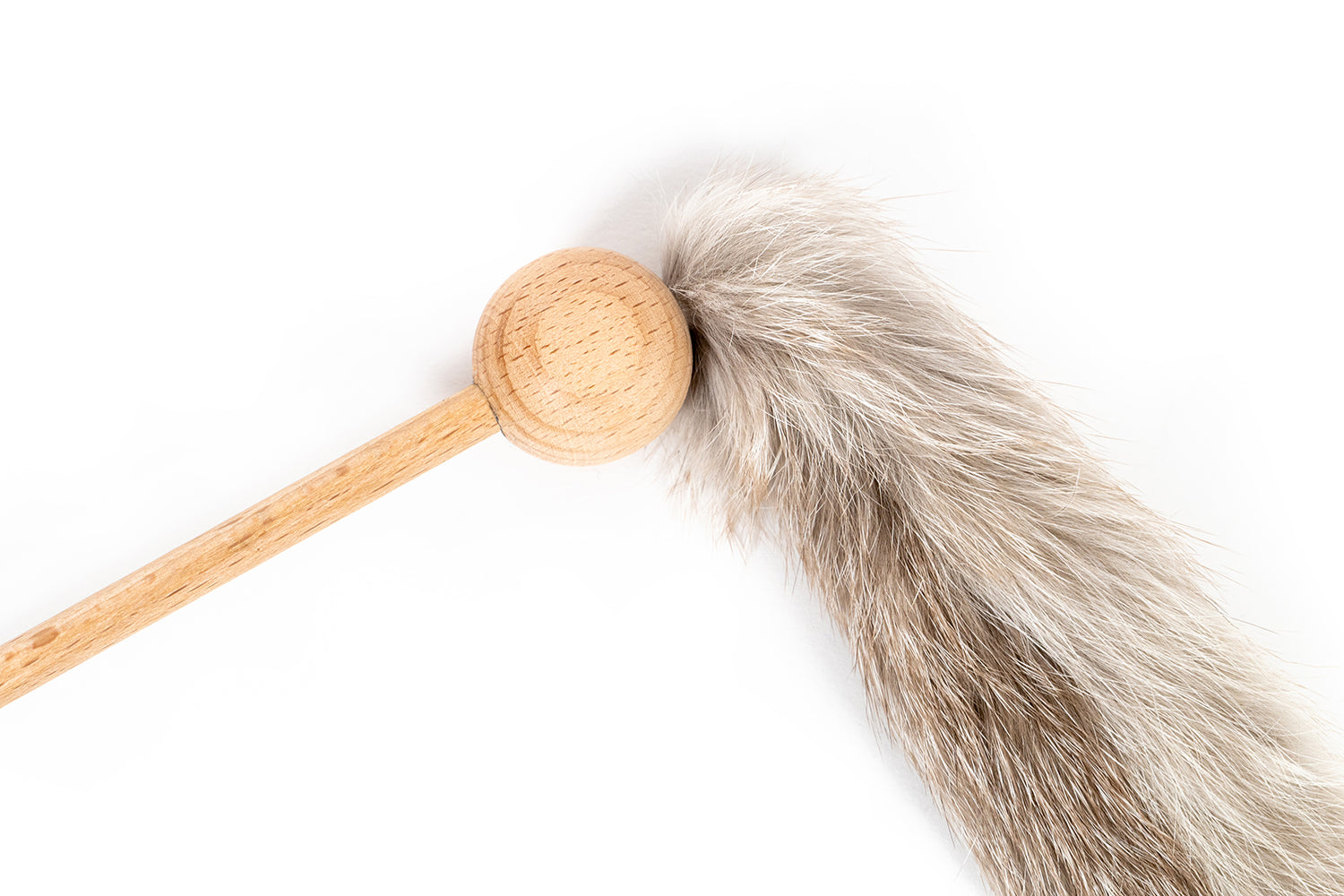 Jucărie pentru pisici Gloria Niemeyeer cu undiță și blană naturală de iepure