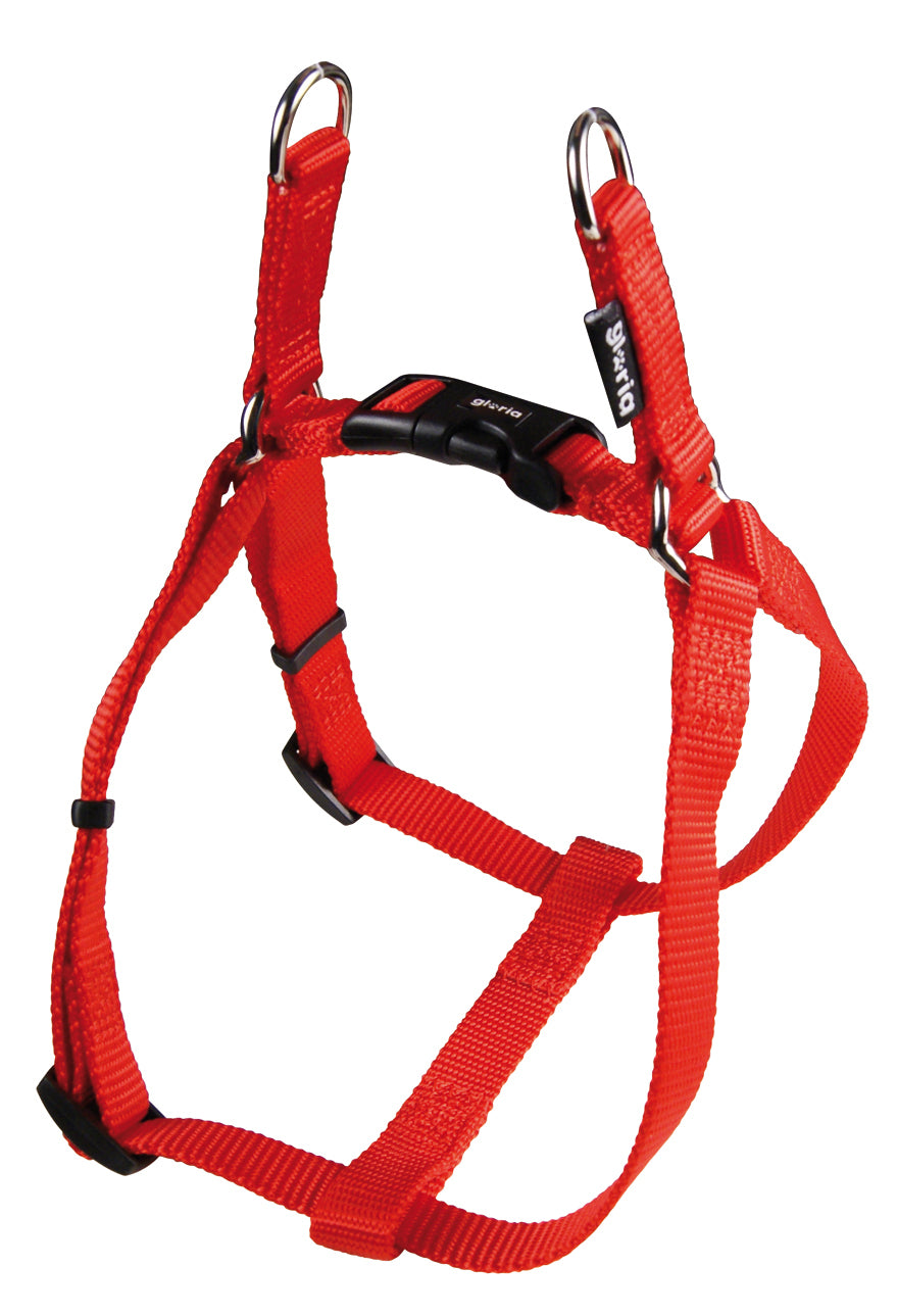 Ham anti-fugă din nylon Gloria pentru câini, culoare roșu