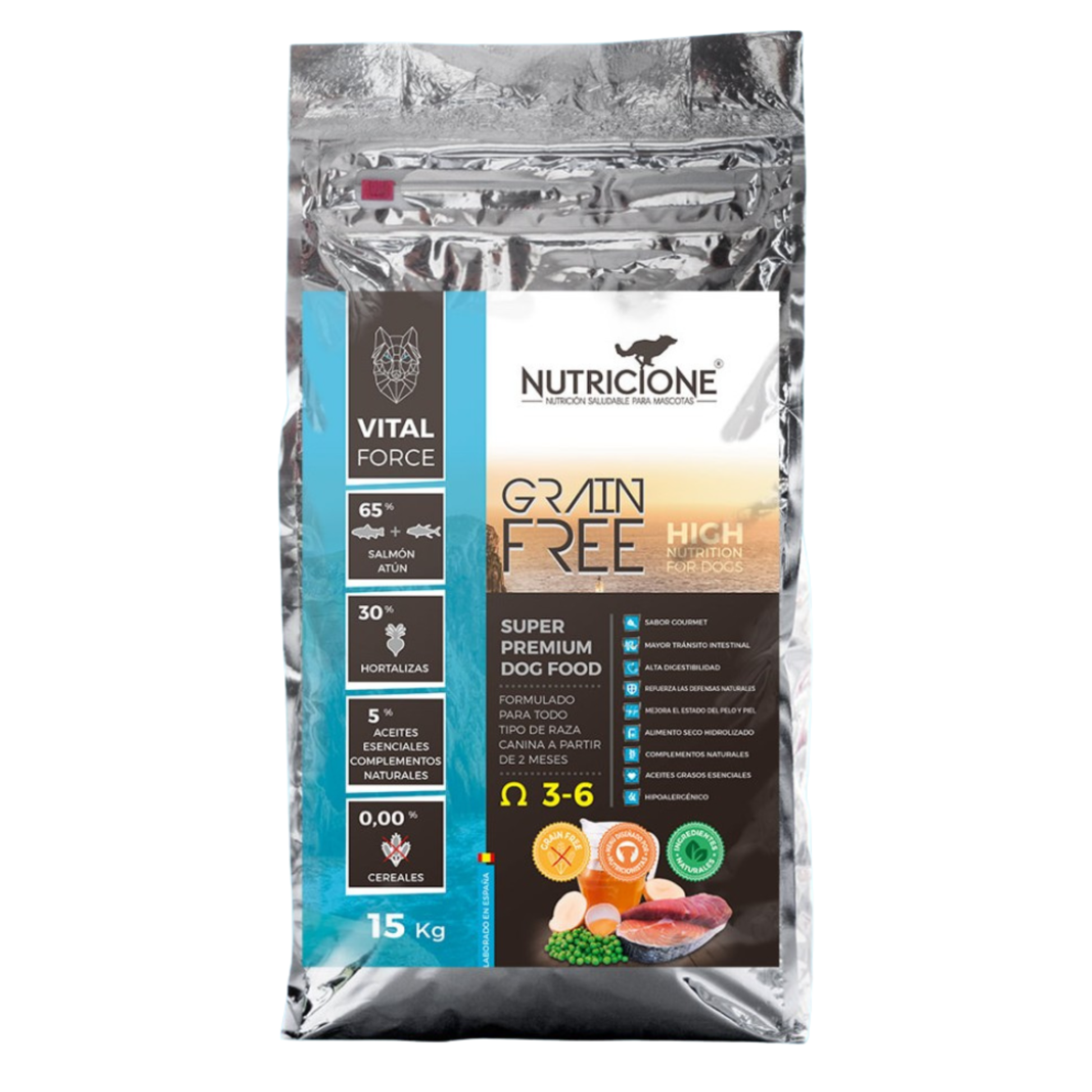 Somon/Ton 15 Kg | Hrană Uscată Fără Cereale cu Somon și Ton 15 Kg