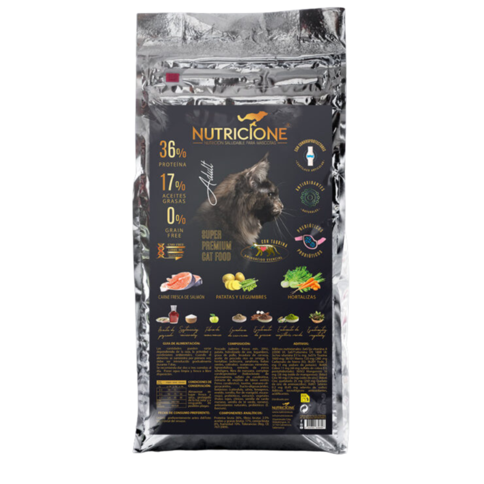 Hrană uscată cu carne proaspătă pentru pisici 2 kg | Fără cereale Somon 2 kg