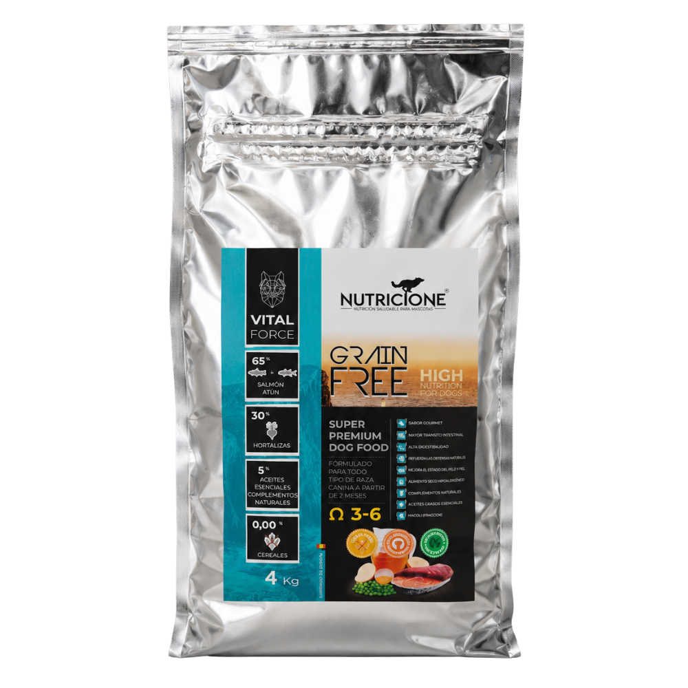 Somon/Ton 4 Kg | Hrană Uscată Fără Cereale cu Somon și Ton 4 Kg