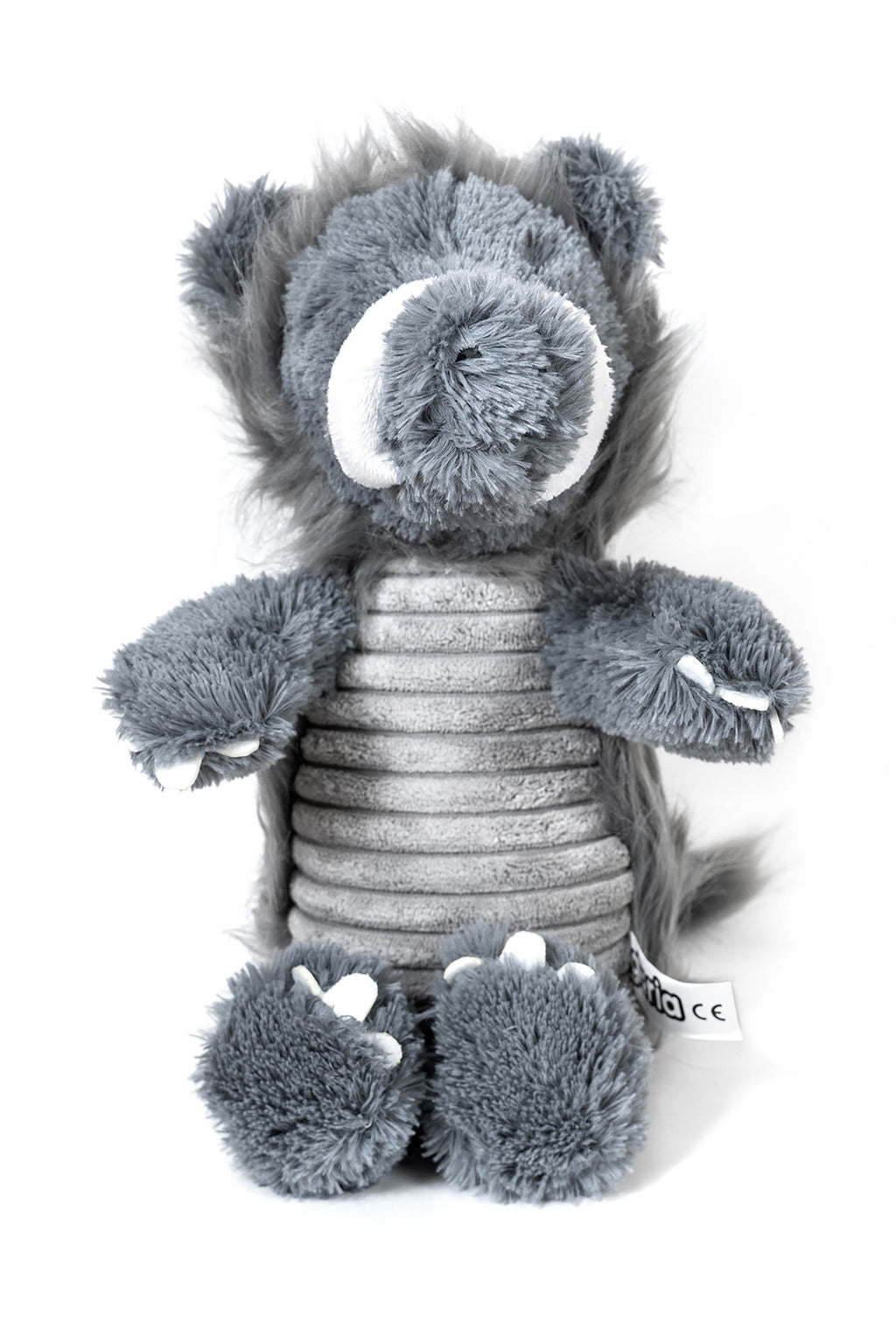 Jucarie de plus pentru caini Gloria Eddie, culoare gri, cu sunet, 35 cm