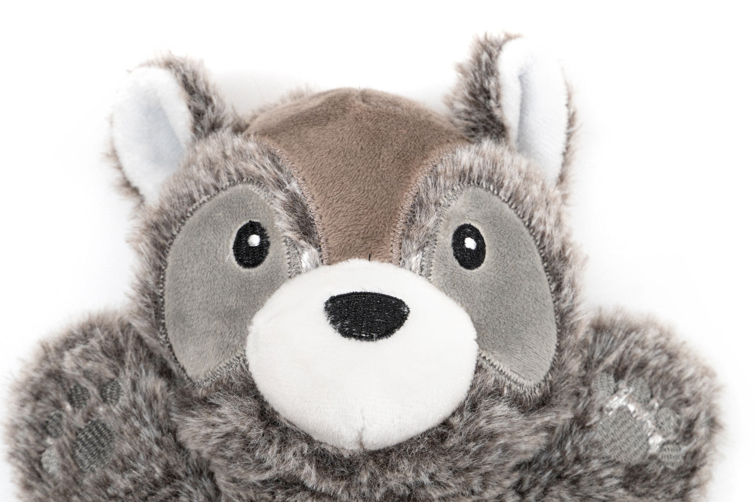 Detaliu fata jucarie de plus pentru caini Gloria Frida, material moale