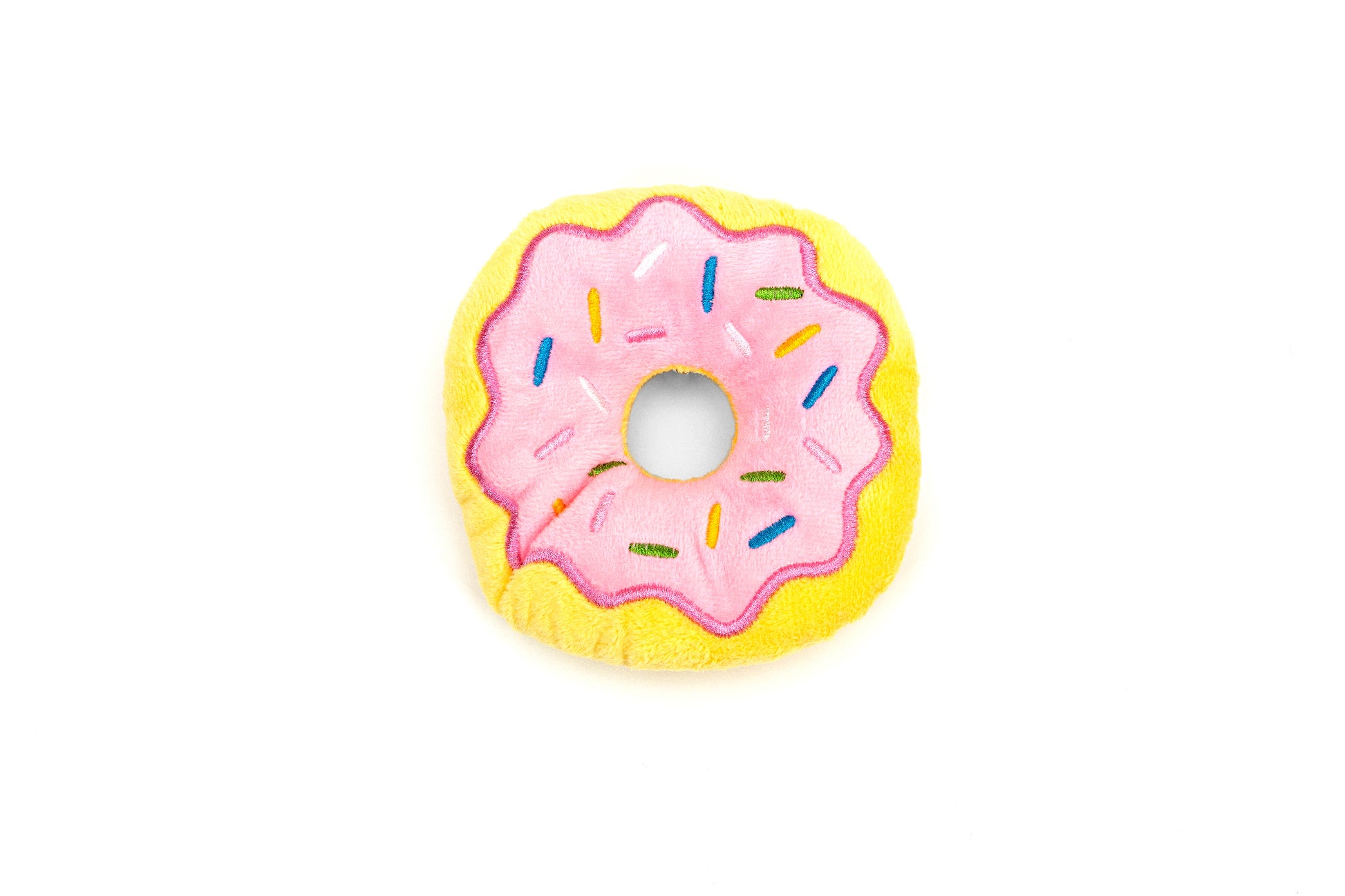 Jucarie de plus pentru caini Gloria Frosty Dognut mica, usoara, cu sunet