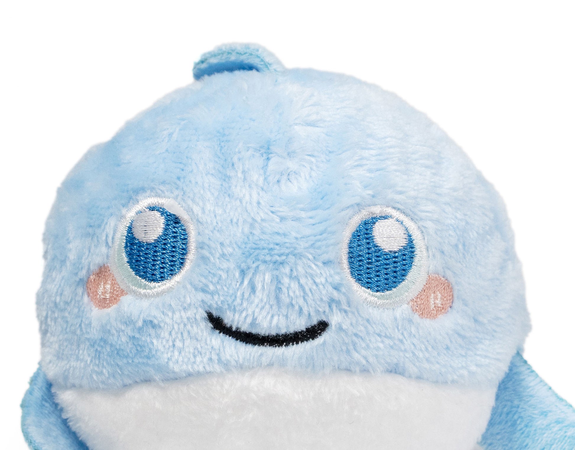 Detaliu fata jucarie de plus pentru caini Gloria Jacala cu expresie jucausa