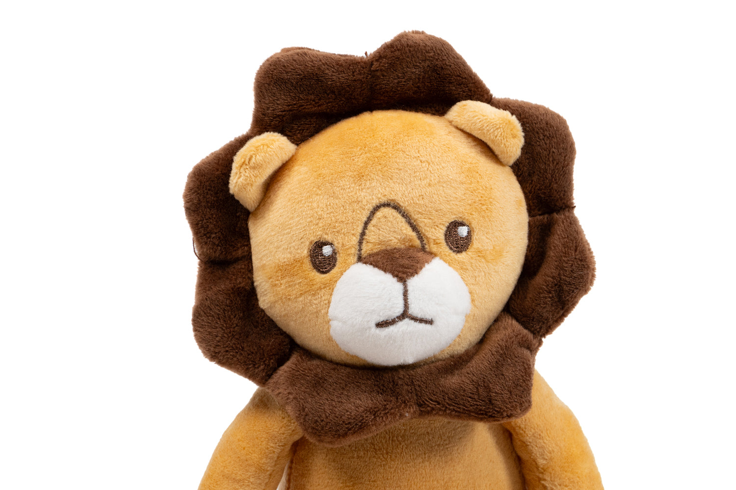 Detaliu fata jucarie de plus pentru caini Gloria Soha cu expresie jucausa