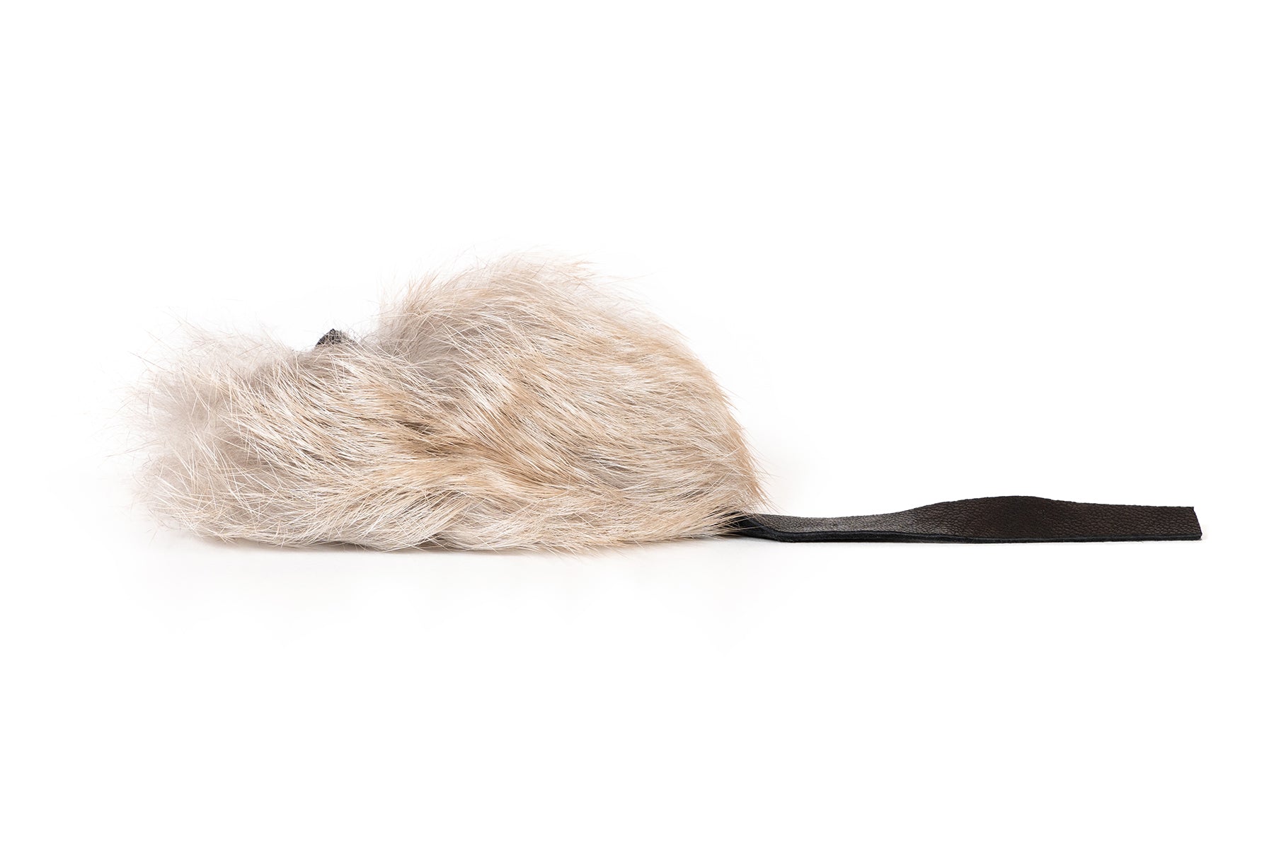 Jucarie pentru pisici Gloria Calatrava din blana naturala de iepure, dimensiune 10 cm