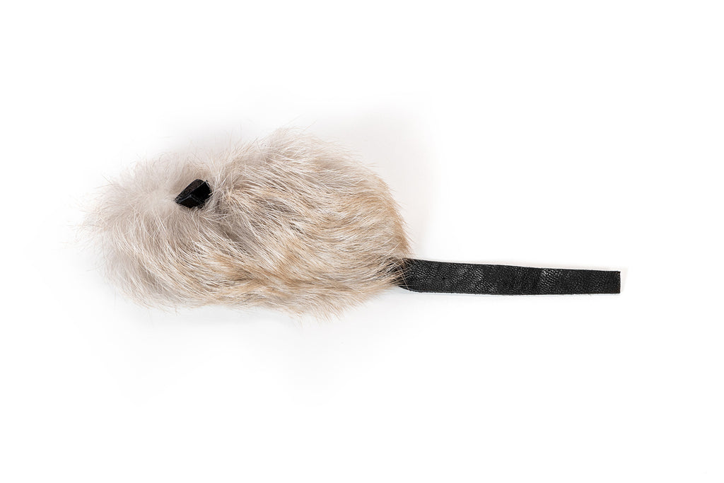 Jucarie pentru pisici Gloria Calatrava vazuta din unghi lateral, blana naturala