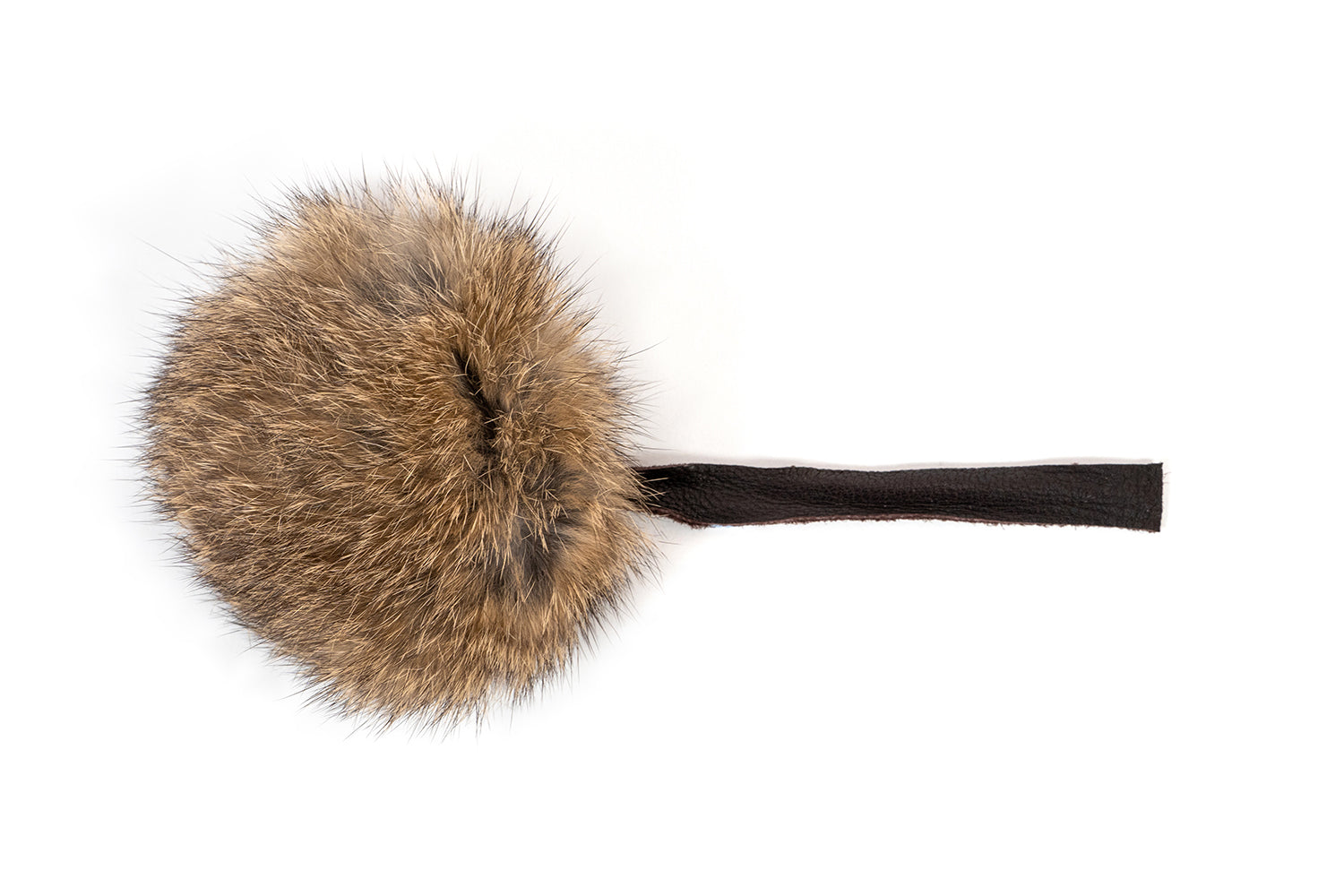 Jucarie pentru pisici Gloria Rogers din blana naturala de iepure, pompon mare 12 cm
