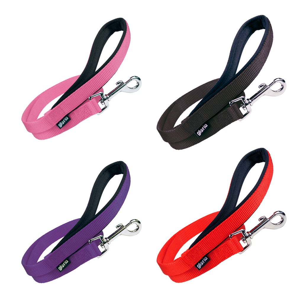 ese din nylon Gloria pentru câini, disponibile în culorile roz, negru, roșu și mov