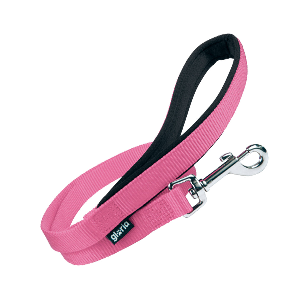 Lesă din nylon Gloria pentru câini, culoare roz