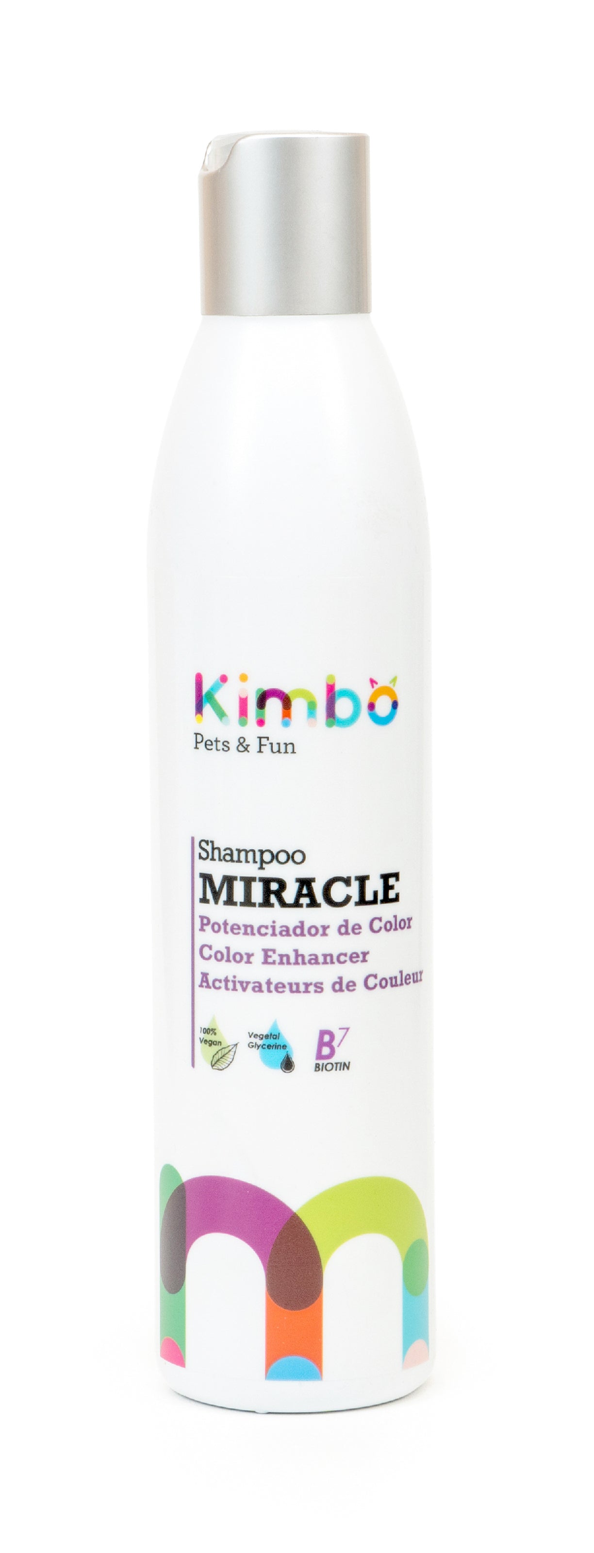 Flacon de șampon Kimbo Miracle pentru câini și pisici, potențiator de culoare, 250 ml