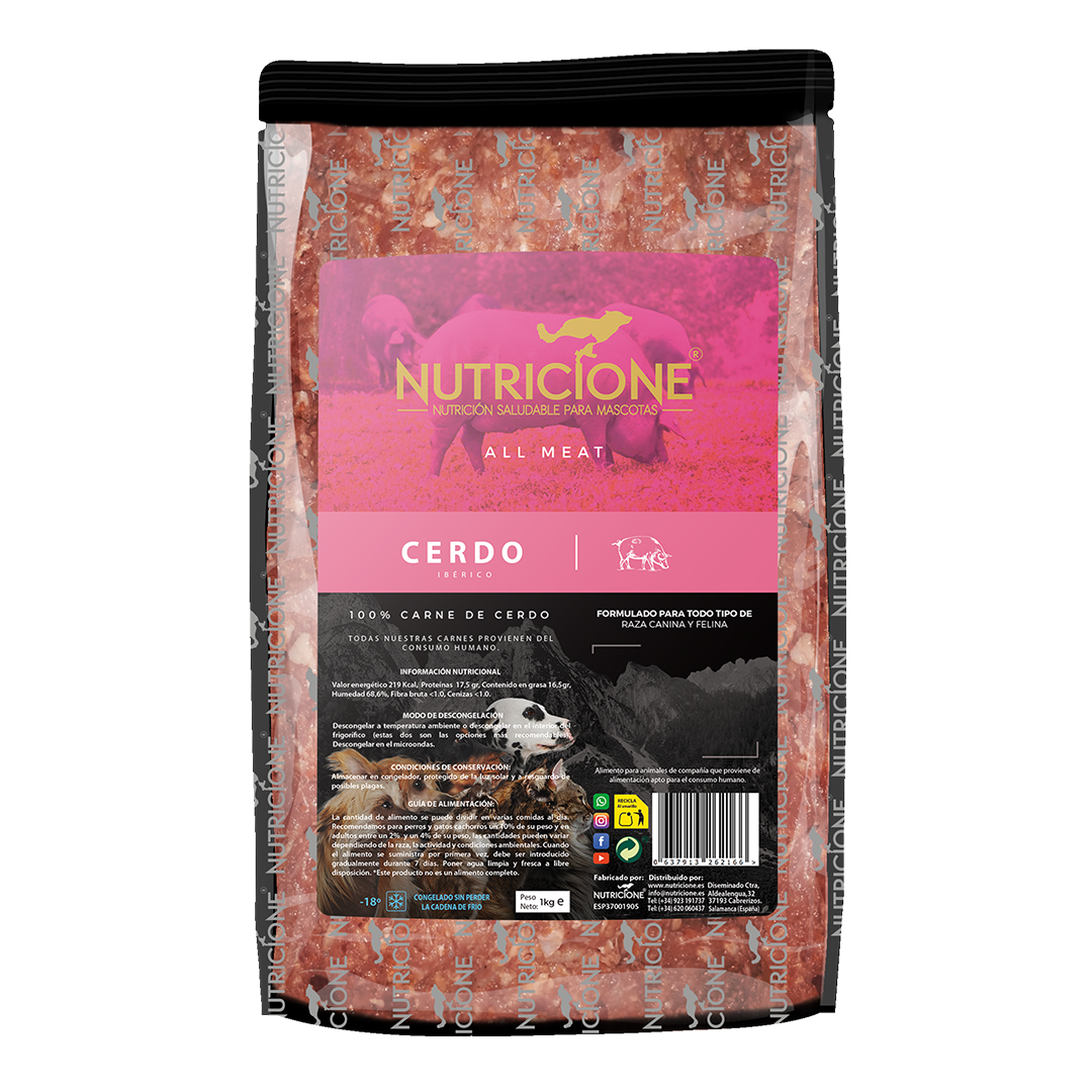 BARF 100% Carne Porc Iberic 1Kg