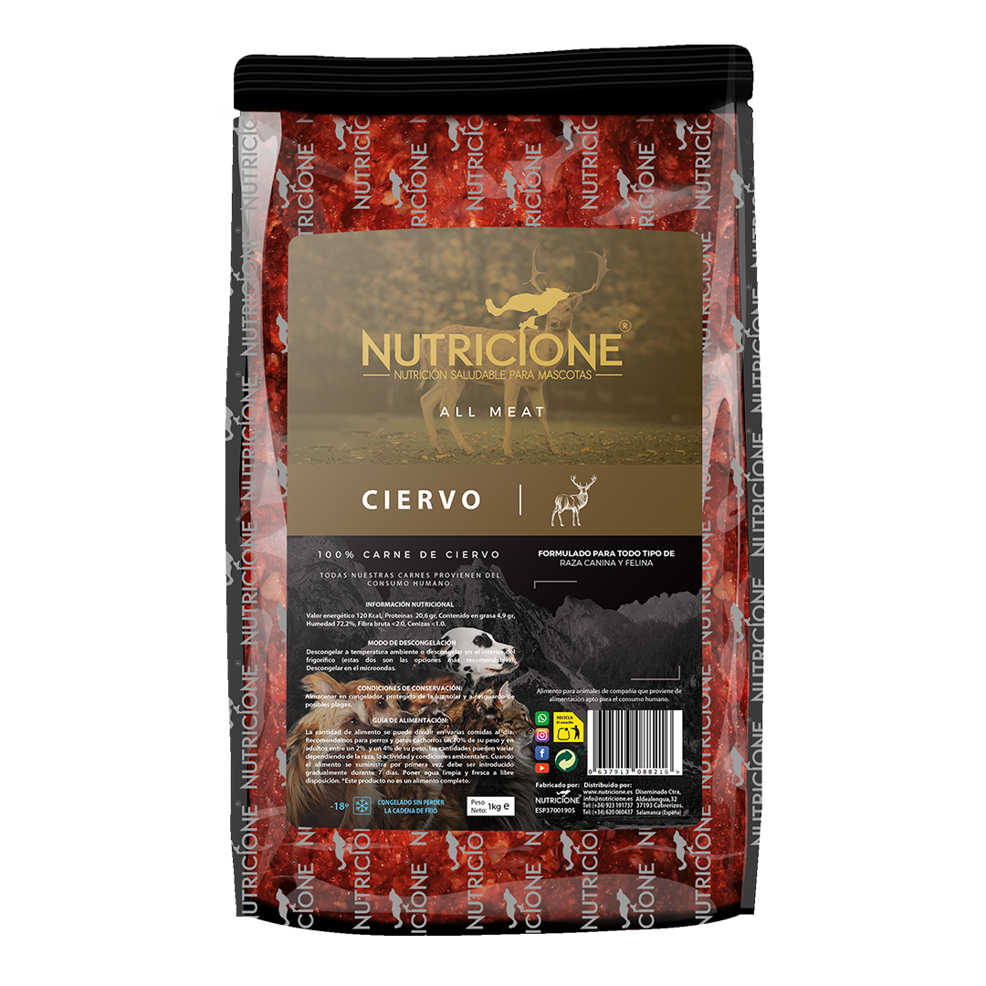 BARF 100% Carne Cerb 1Kg