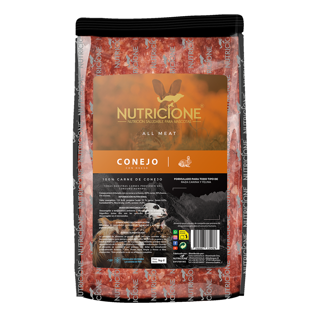 BARF 100% Carne Iepure  1Kg