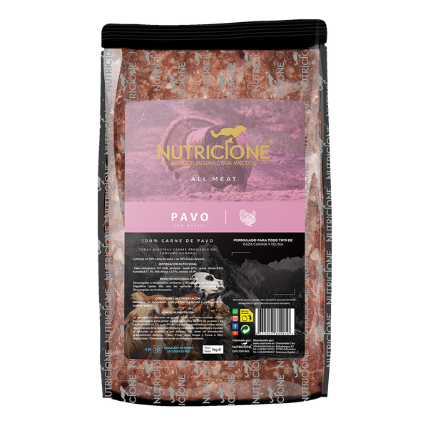 BARF 100% Carne Curcan 1Kg