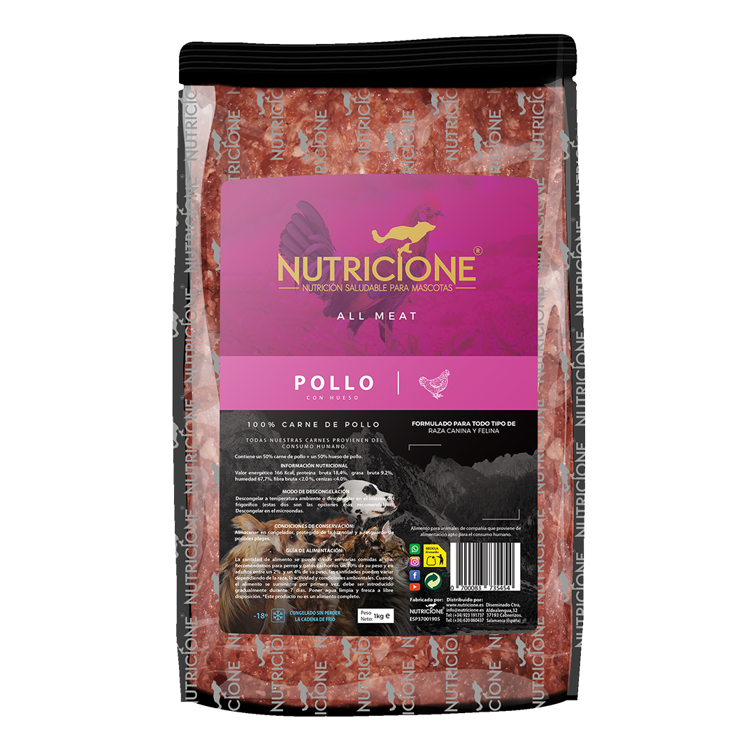 BARF 100% Carne Pui 1Kg