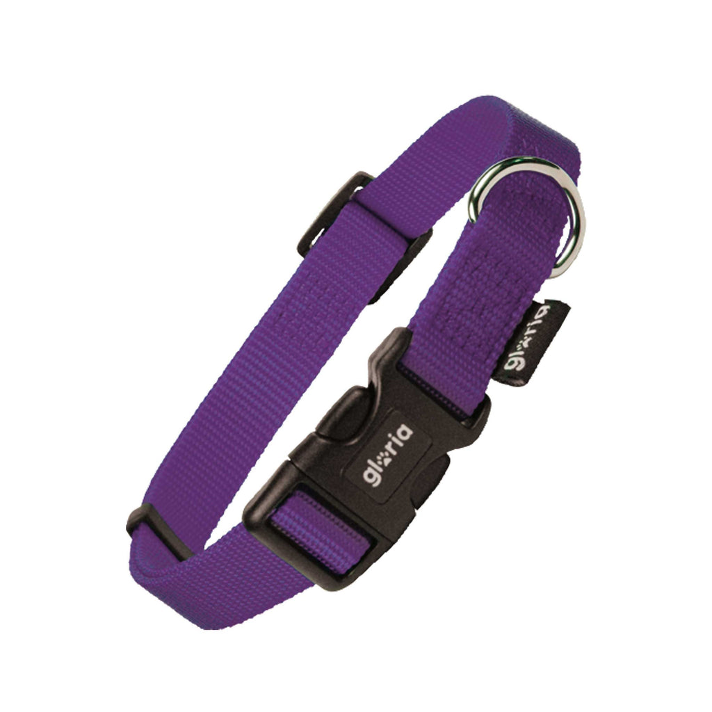 Zgardă reglabilă din nylon Gloria pentru câini, culoare mov