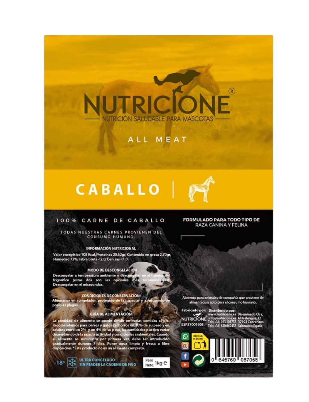 BARF 100% Carne Cal 1Kg