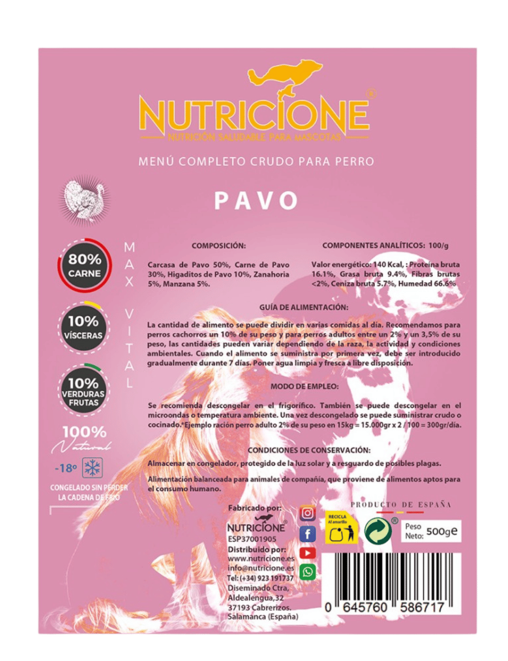 Original Barf | Meniu Complet Curcan Monoproteic 500g