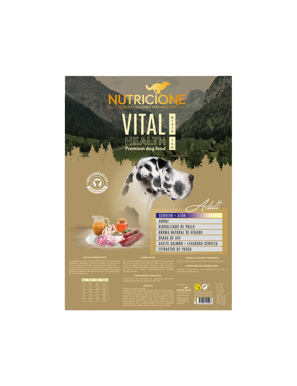 Miel/Ton/Pui 15 Kg | Hrană Uscată cu Conținut Scăzut de Cereale cu Miel/Ton/Pui 15 Kg