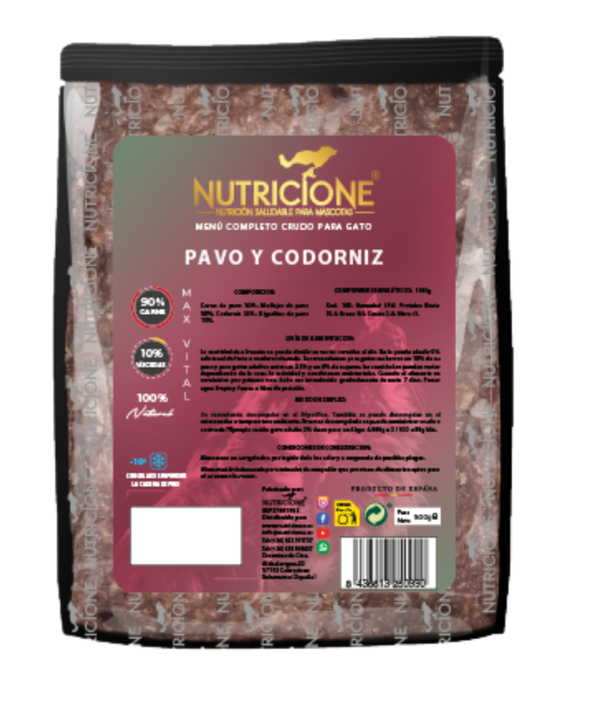 Original Barf | Meniu Complet Curcan/Prepeliță | Pisici 500g