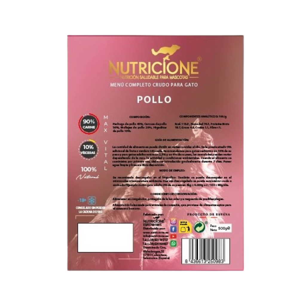 Original Barf | Meniu complet Pui | Pisici 500g