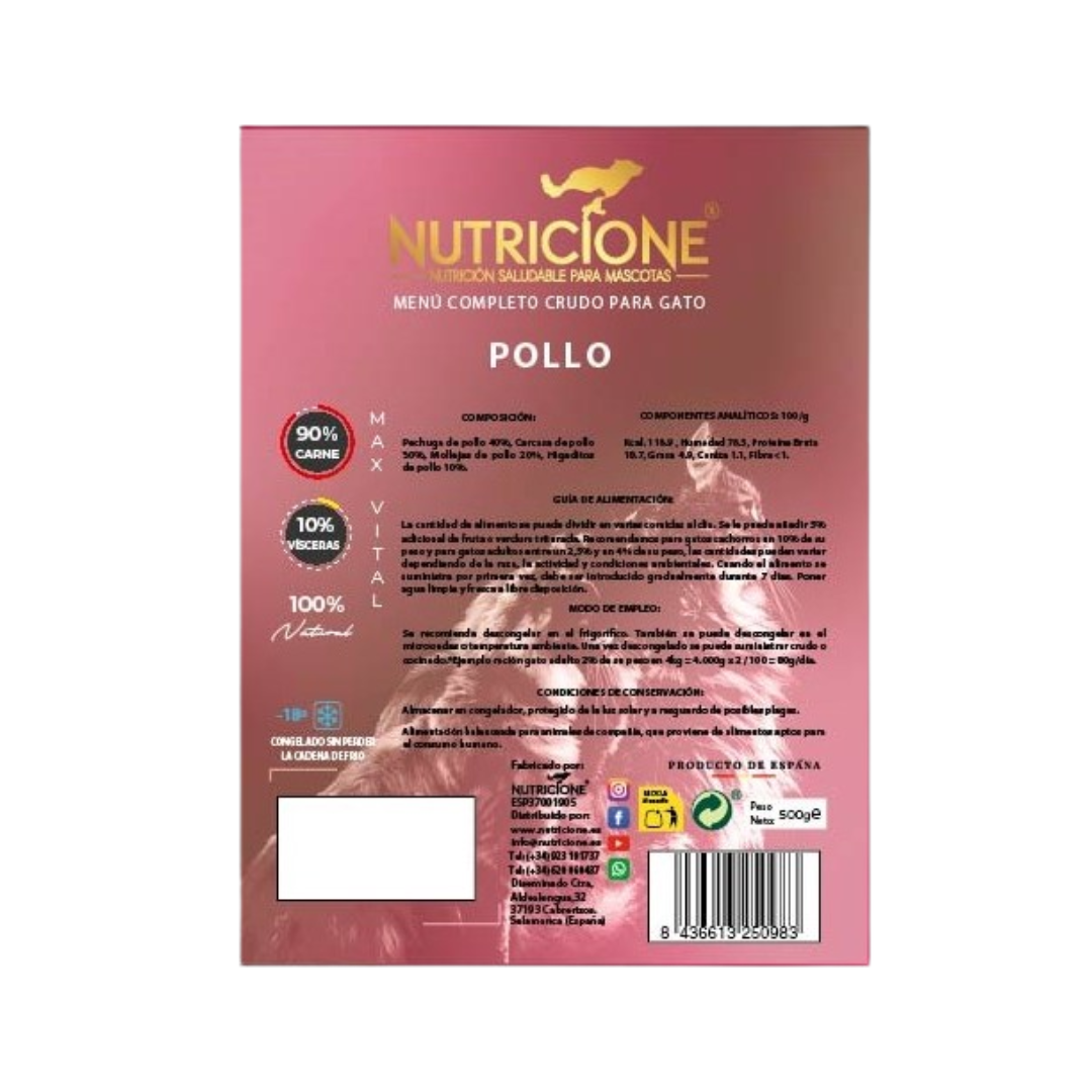 Original Barf | Meniu complet Pui | Pisici 500g