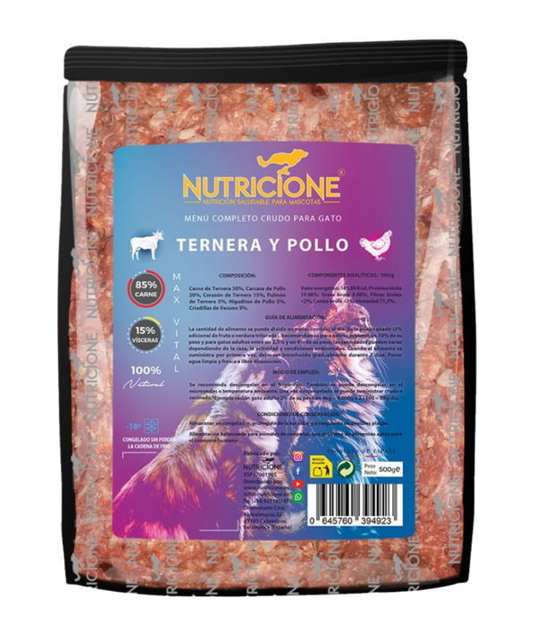 Original Barf | Meniu complet Vită/Pui | Pisici 500g