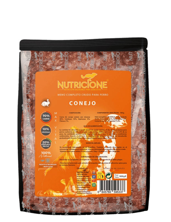 Original Barf | Meniu Complet Iepure Monoproteic 500g