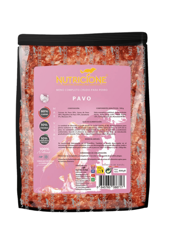 Original Barf | Meniu Complet Curcan Monoproteic 500g