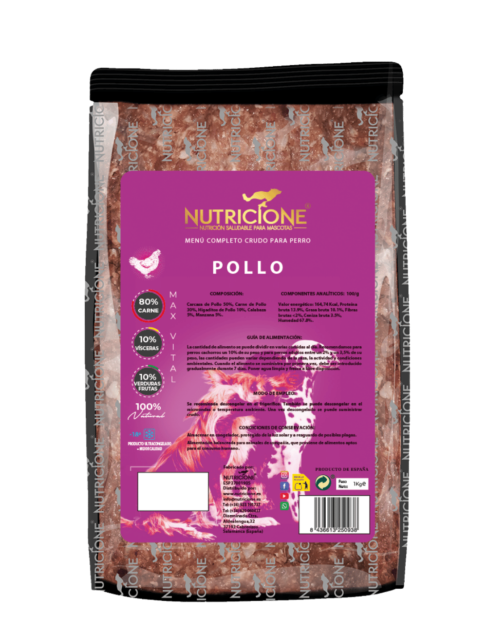 Original Barf | Meniu Complet Pui Monoproteic 1Kg