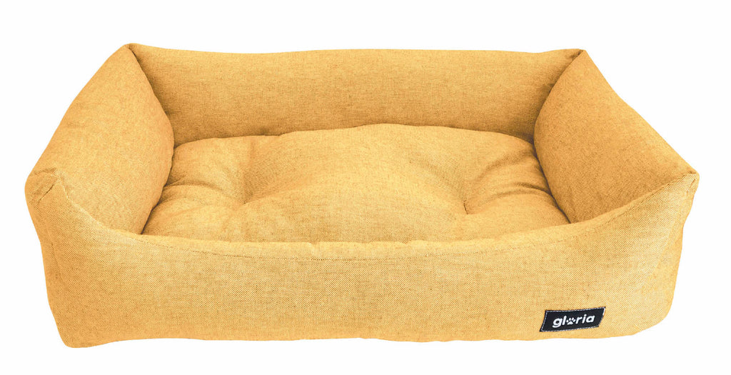 Pat dreptunghiular pentru câini Domino galben