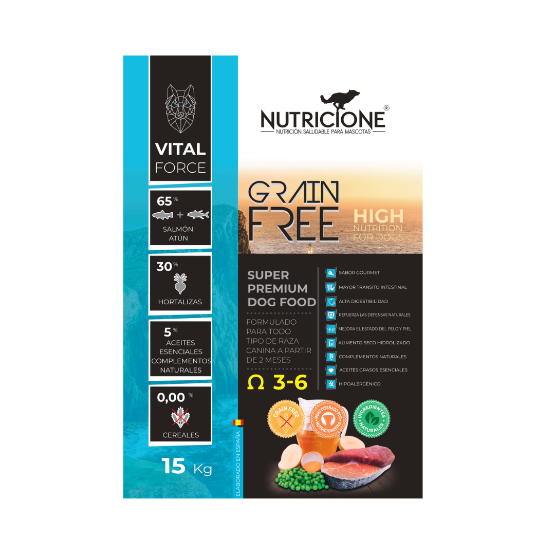 Somon/Ton 15 Kg | Hrană Uscată Fără Cereale cu Somon și Ton 15 Kg
